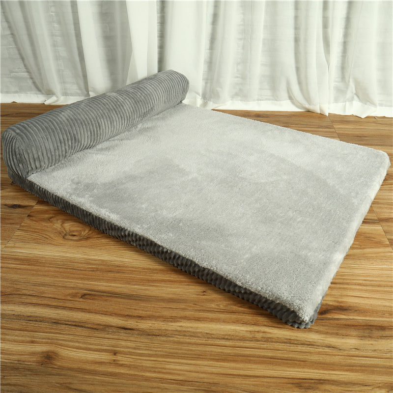 Corduroy Pet Sofa – Washable, Soft Bed for Cats & Dogs (S–XL)