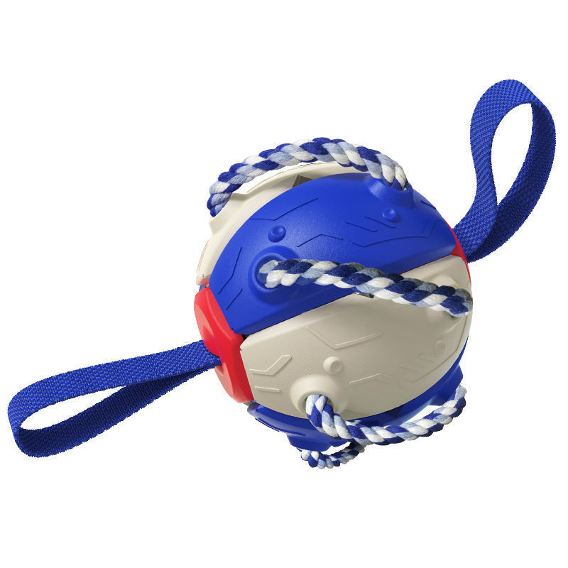 2-in-1 Transforming Frisbee Ball Toy for Dogs – Teething, Tug, Fetch & Water Play – grooming kit