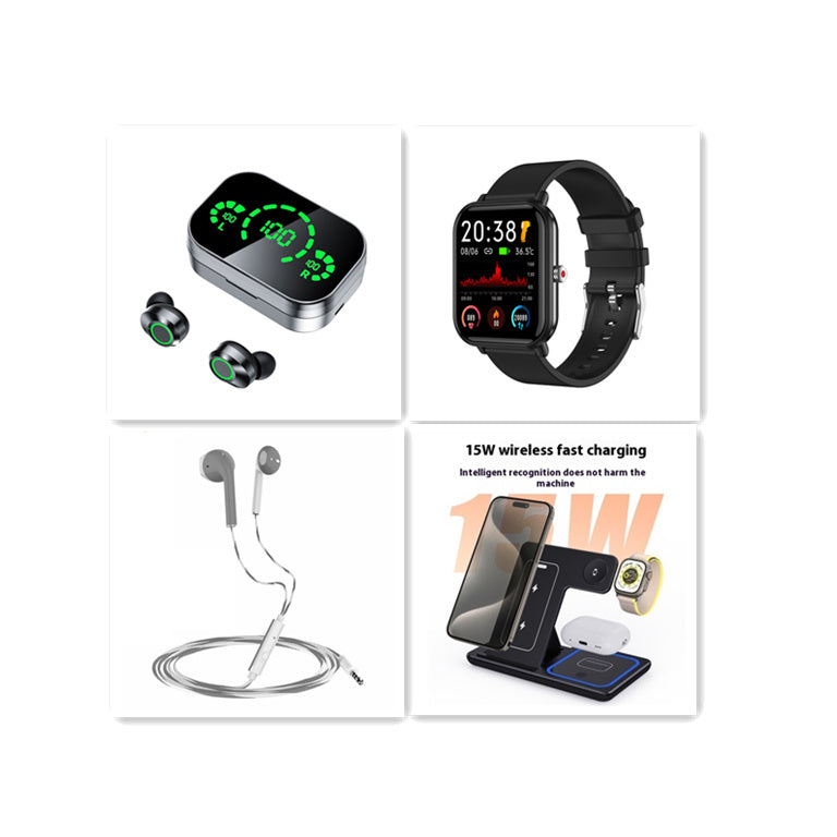 YD03 Wireless Bluetooth-compatible Headset TWS Large Screen Smart Digital Display In Ear Breathing Light - JEFF's Favorite Picks