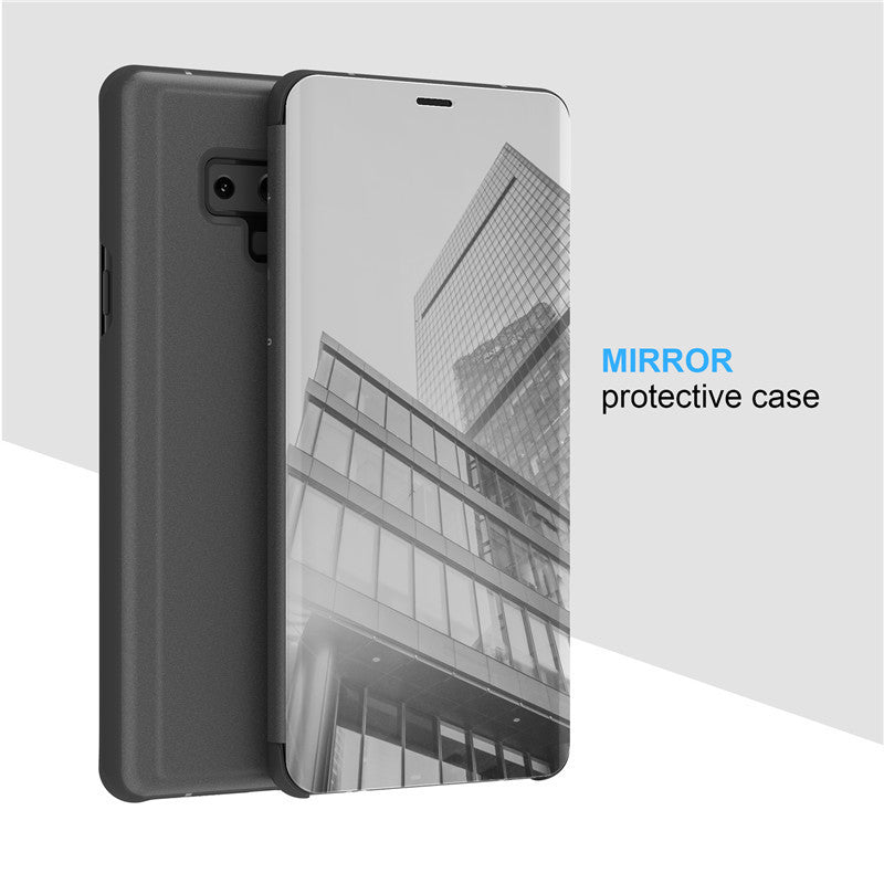 Mirror Leather Flip Case for Samsung – Stylish Business Cover