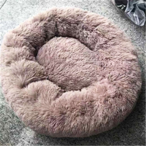 Fluffy Round Pet Bed – Plush Donut Bed for Dogs & Cats of All Sizes