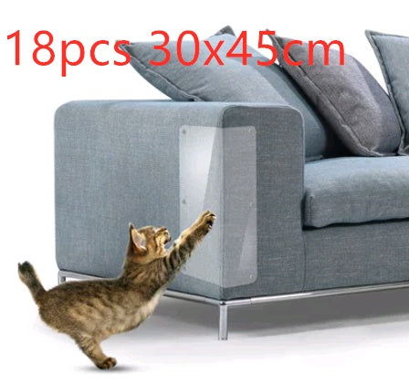 Transparent Anti-Scratch Sofa Protector – PVC Film for Cats & Pets
