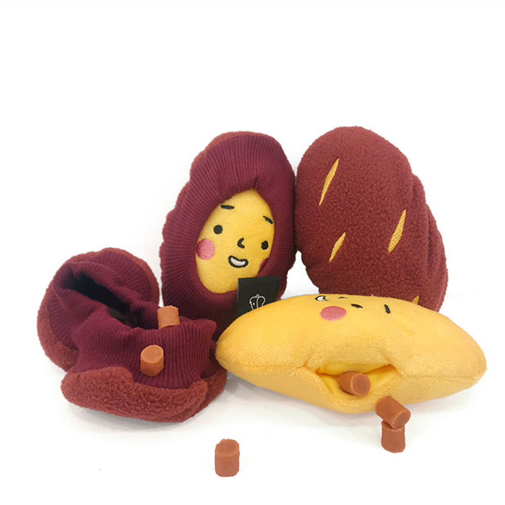 ZUI Sweet Potato Dog Puzzle Toy – Interactive Treat-Hiding Toy for Mental Stimulation