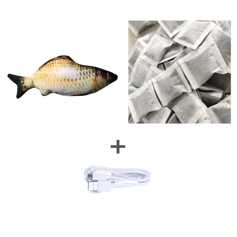 USB Flopping Fish Cat Toy – Rechargeable, Realistic & Safe for Solo Play