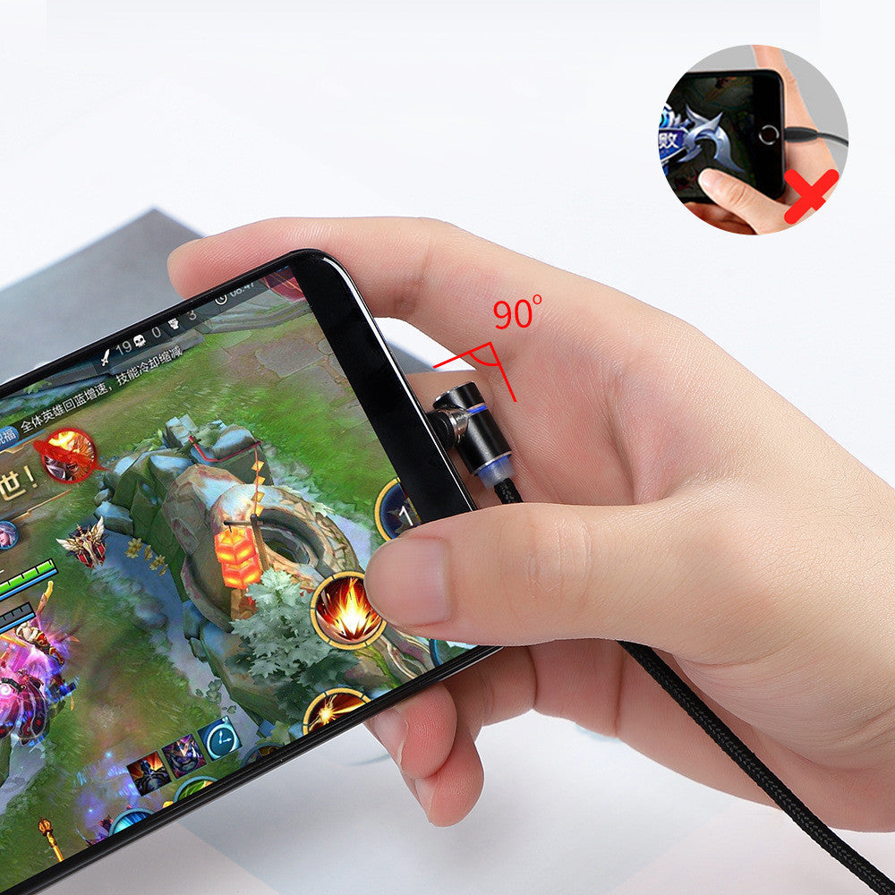 360° Magnetic Charging Cable – Fast Charge with LED for iPhone, Android & Type-C – car-accessory