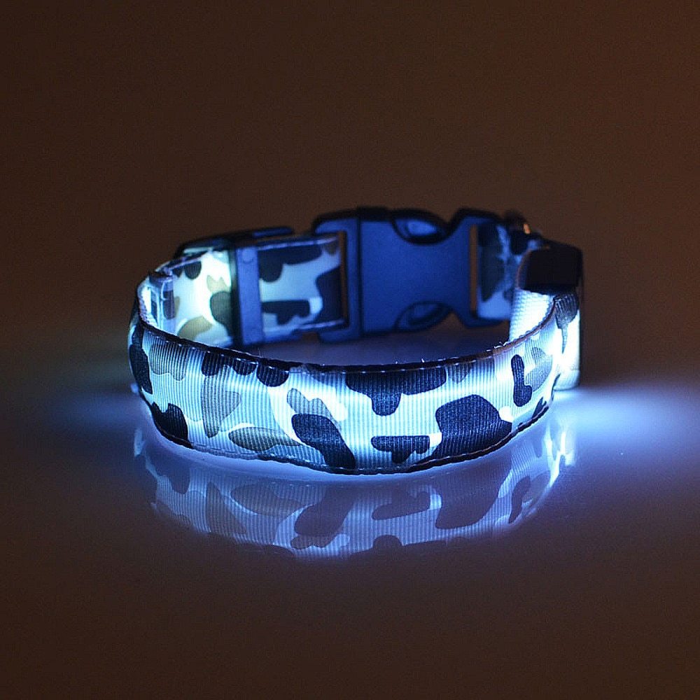 LED Light-Up Dog Collar – USB Safety Night Collar with 3 Flash Modes