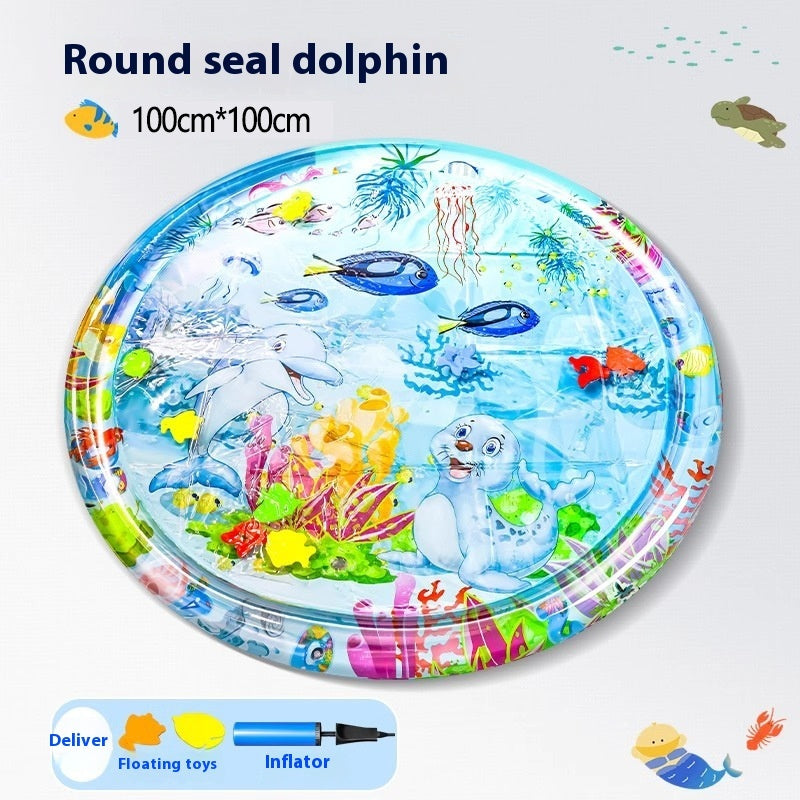 Inflatable Cat Cooling Water Mat – Summer Ice Pad with Ocean Theme (65cm / 100cm)