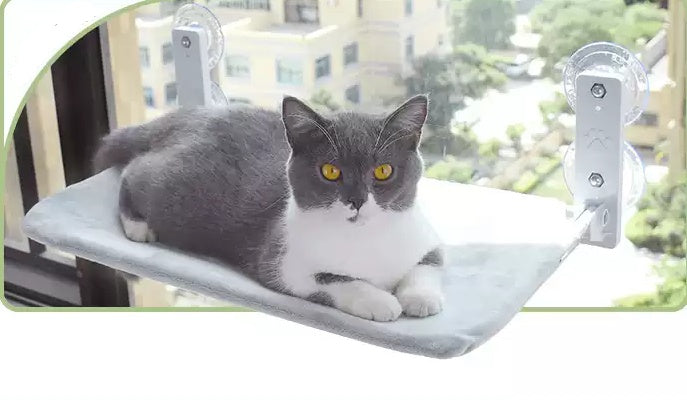 Plush Suction Cup Window Cat Perch – Cozy Window Hammock for Sun-Loving Cats
