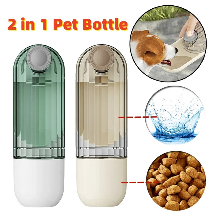 Portable Pet Water Dispenser – One-Handed Travel Bottle for Dogs & Cats – grooming kit
