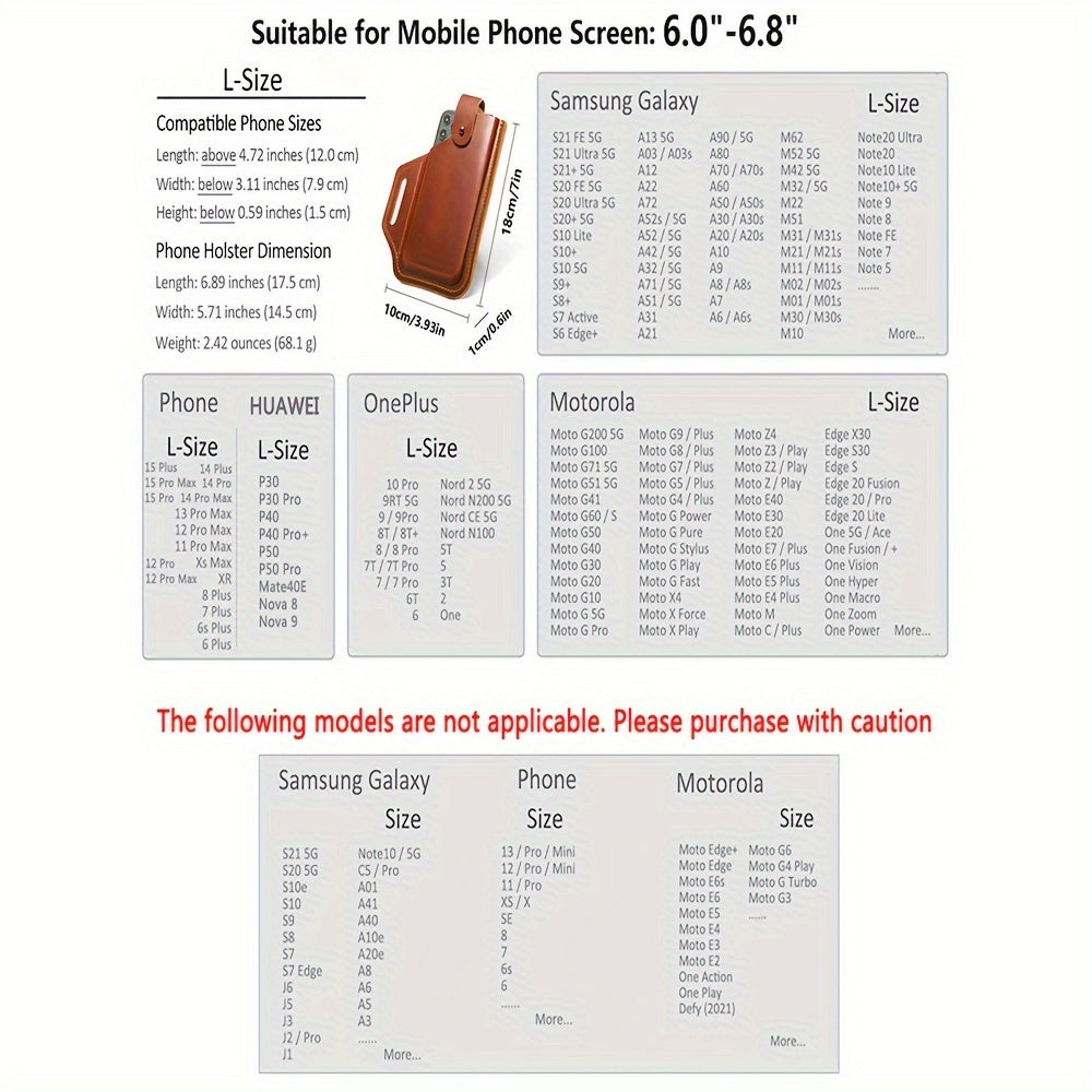 Genuine Leather Belt Phone Pouch – Slim, Hands-Free & Retro