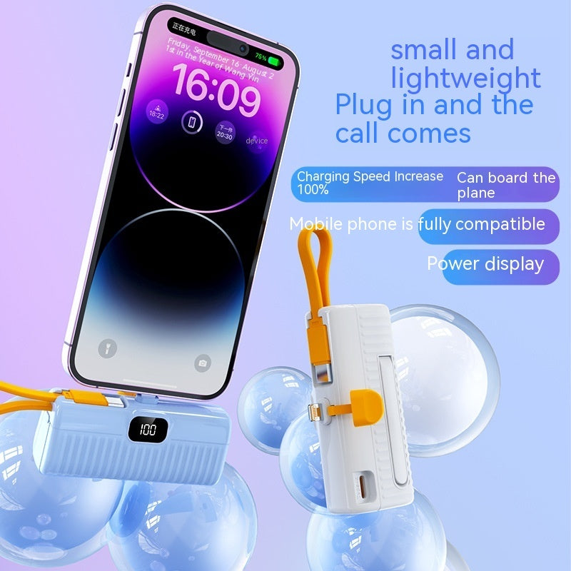 Mini Capsule Power Bank – USB-C or Lightning | Ultra-Portable Emergency Charger