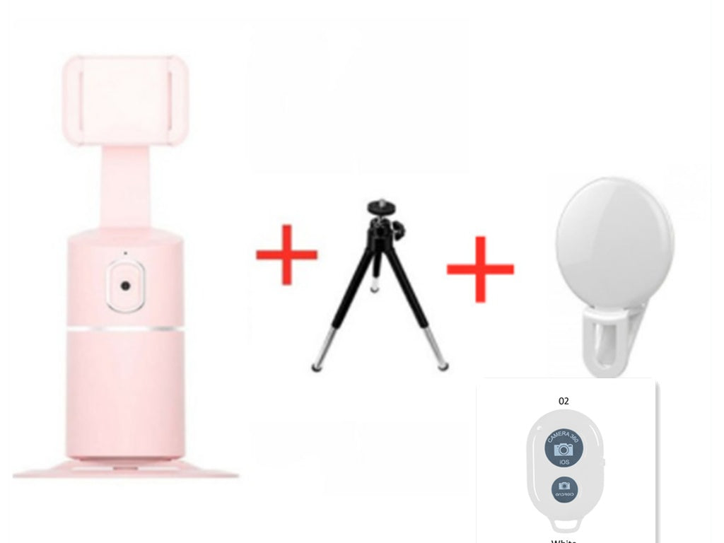 AI Face Tracking Phone Mount – 360° Auto-Tracking Stand for Live Streaming & Vlogging