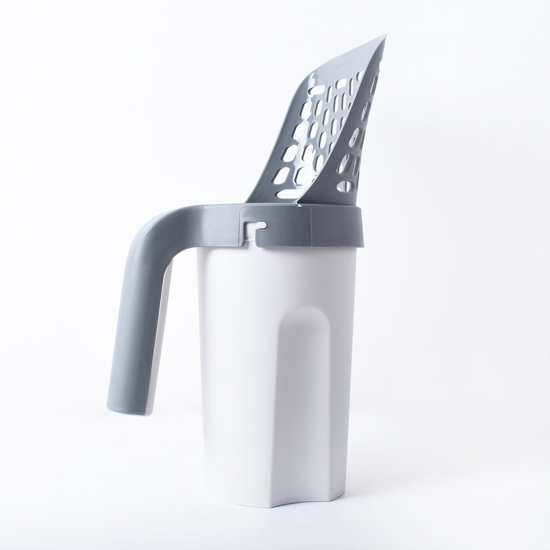 Integrated Cat Litter Scoop with Waste Bin – Hygienic Cleanup Solution