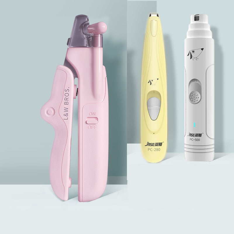 LED Pet Nail Clipper with Nail File & Collector – Safe Grooming for Cats & Dogs