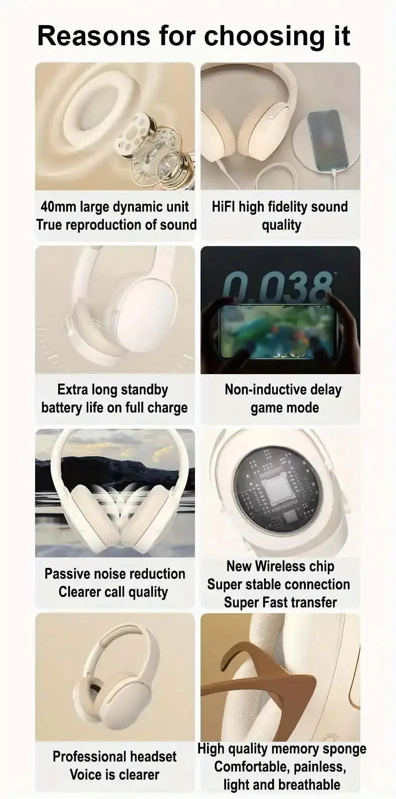Aolon Bluetooth 5.3 Headphones – ANC, HiFi Stereo, Over-Ear