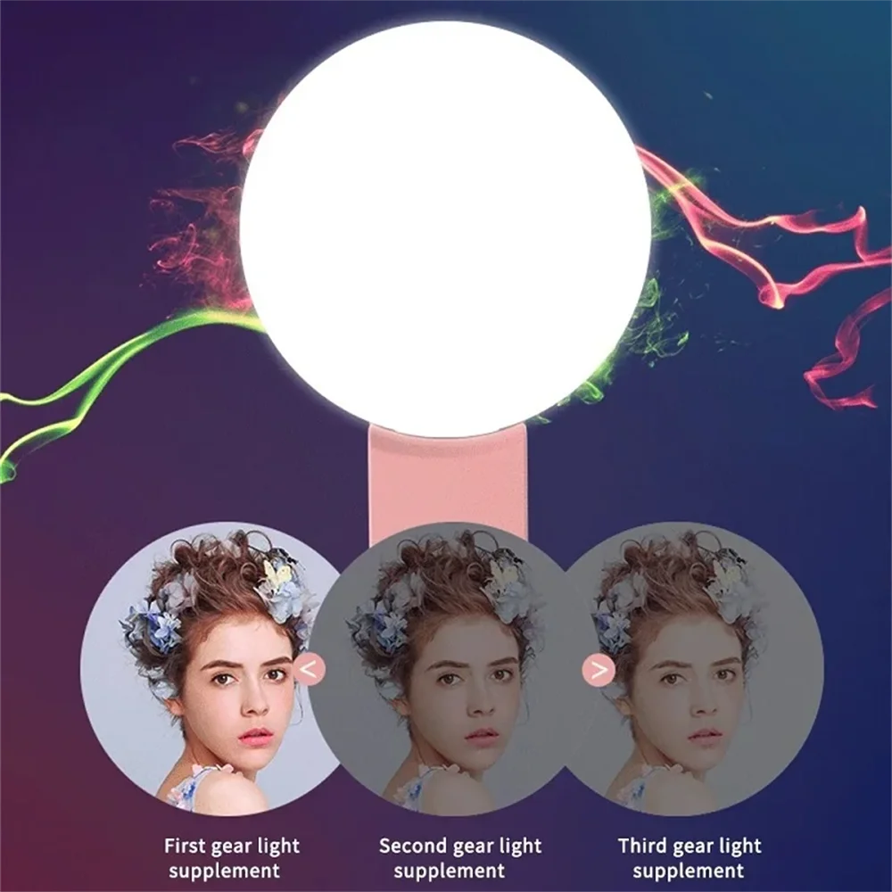Portable LED Selfie Ring Light – USB Rechargeable Clip-On for iPhone & Android