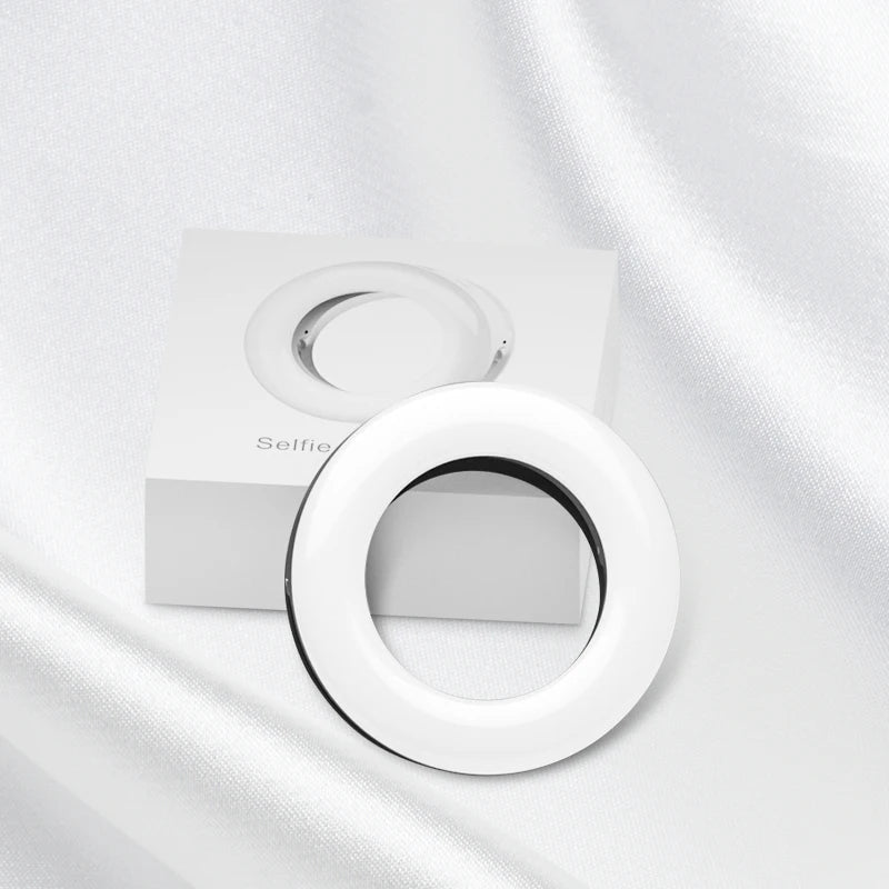 SZKOSTON USB Rechargeable Selfie Ring Light with Clip – 3 Modes