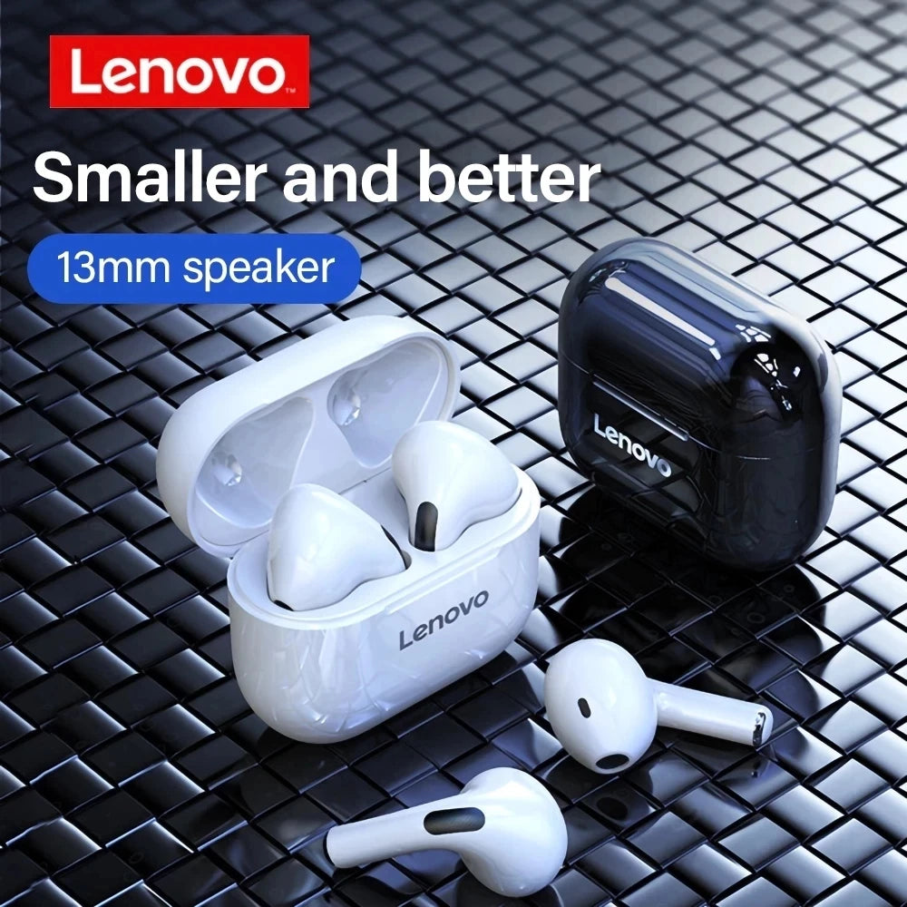 Lenovo LP40 Wireless Earbuds – Bluetooth 5.0 HiFi Sound + Waterproof Charging Case
