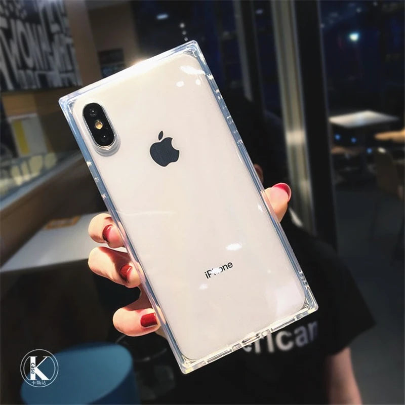DUWUZ Clear Soft TPU iPhone Case – Slim Shock-Absorbing Bumper Cover