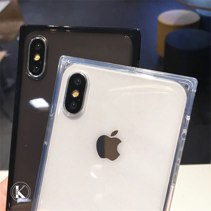 DUWUZ Clear Soft TPU iPhone Case – Slim Shock-Absorbing Bumper Cover