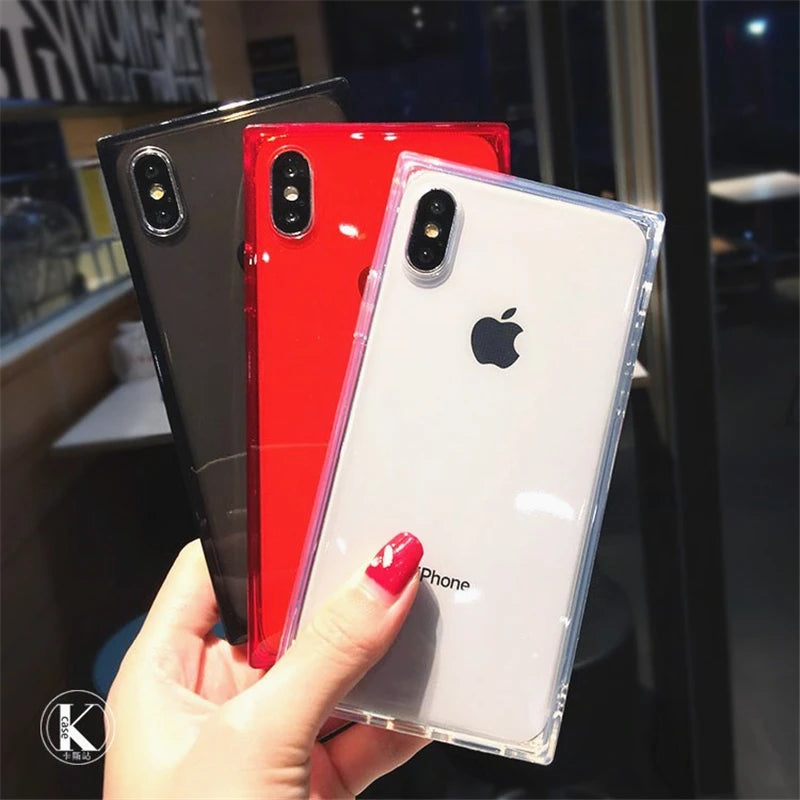 DUWUZ Clear Soft TPU iPhone Case – Slim Shock-Absorbing Bumper Cover