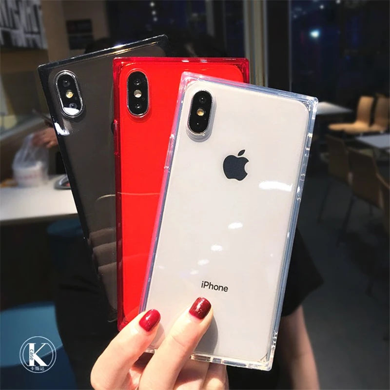 DUWUZ Clear Soft TPU iPhone Case – Slim Shock-Absorbing Bumper Cover