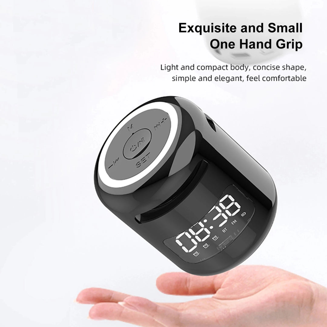Lefon JM01 Bluetooth Speaker with Alarm Clock, Night Light & FM Radio – 5W 360° Mini Sound