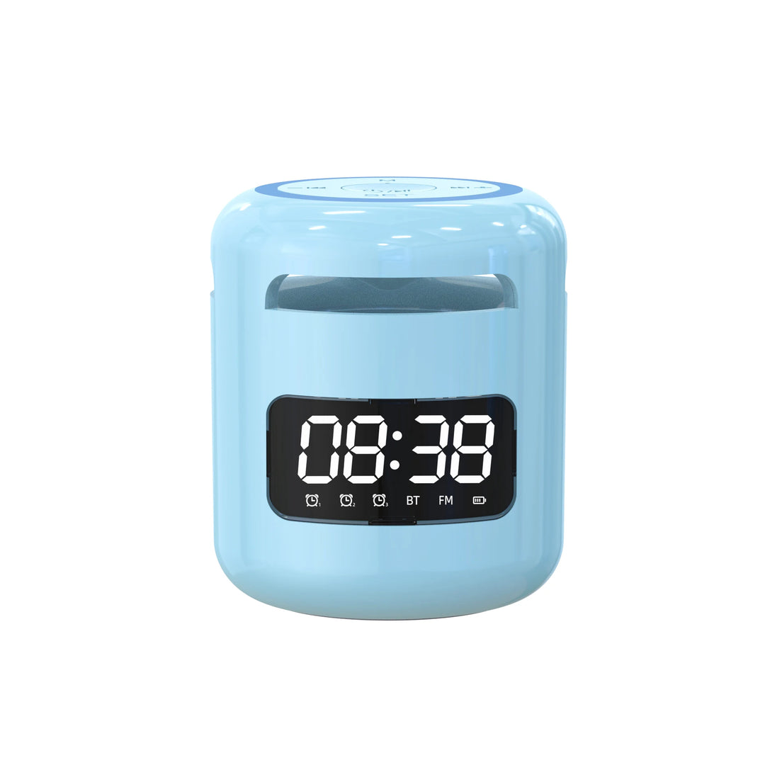 Lefon JM01 Bluetooth Speaker with Alarm Clock, Night Light & FM Radio – 5W 360° Mini Sound