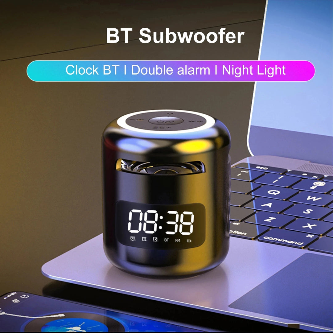 Lefon JM01 Bluetooth Speaker with Alarm Clock, Night Light & FM Radio – 5W 360° Mini Sound – audio-accessory