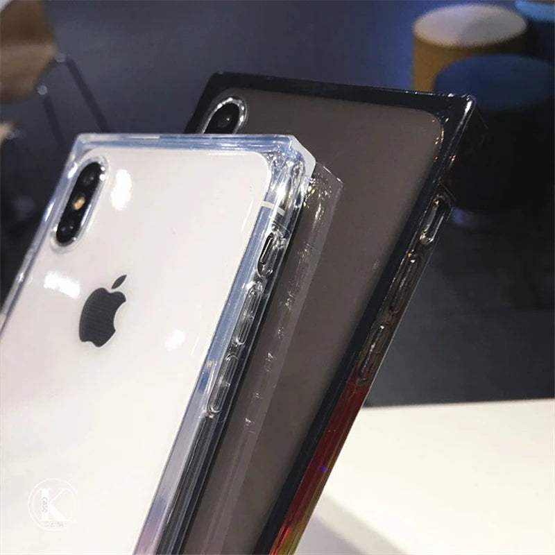 DUWUZ Clear Soft TPU iPhone Case – Slim Shock-Absorbing Bumper Cover
