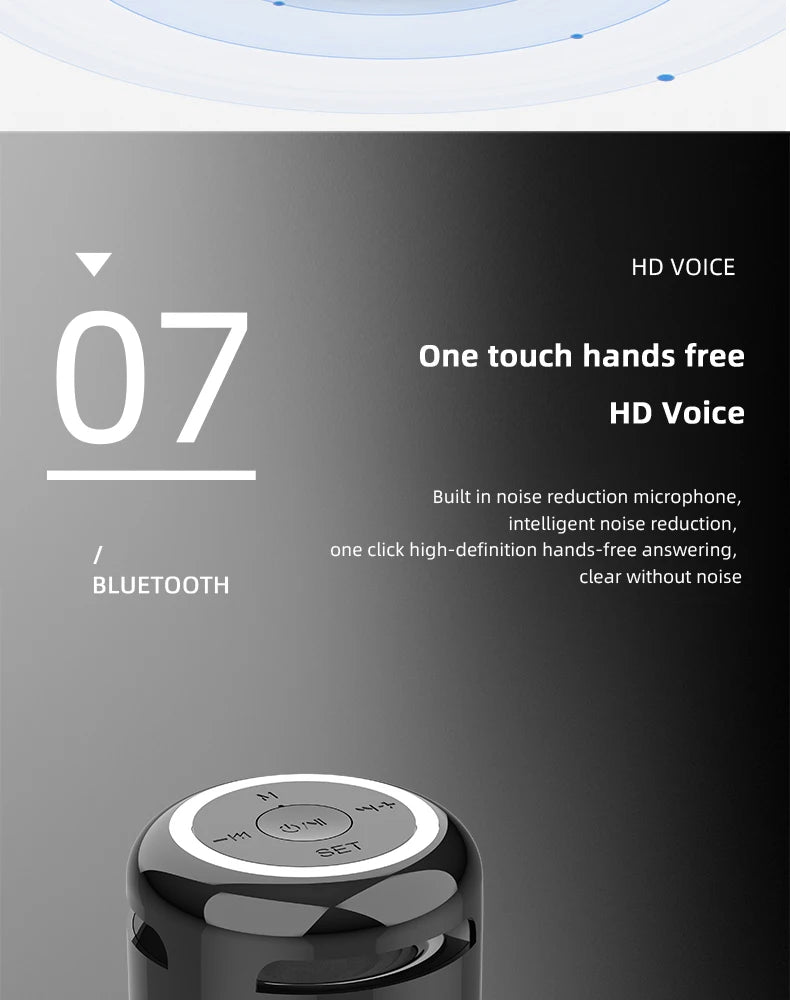 Lefon JM01 Bluetooth Speaker with Alarm Clock, Night Light & FM Radio – 5W 360° Mini Sound