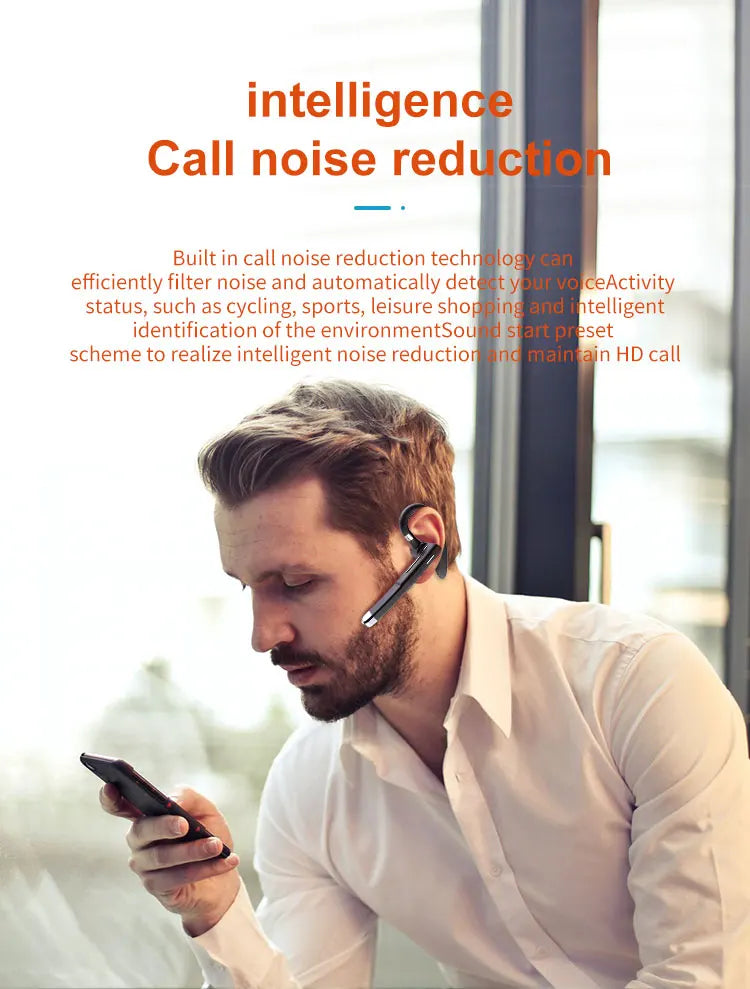 GDLYL Bluetooth 5.3 Business Headset | ENC Mic & 10H Playtime