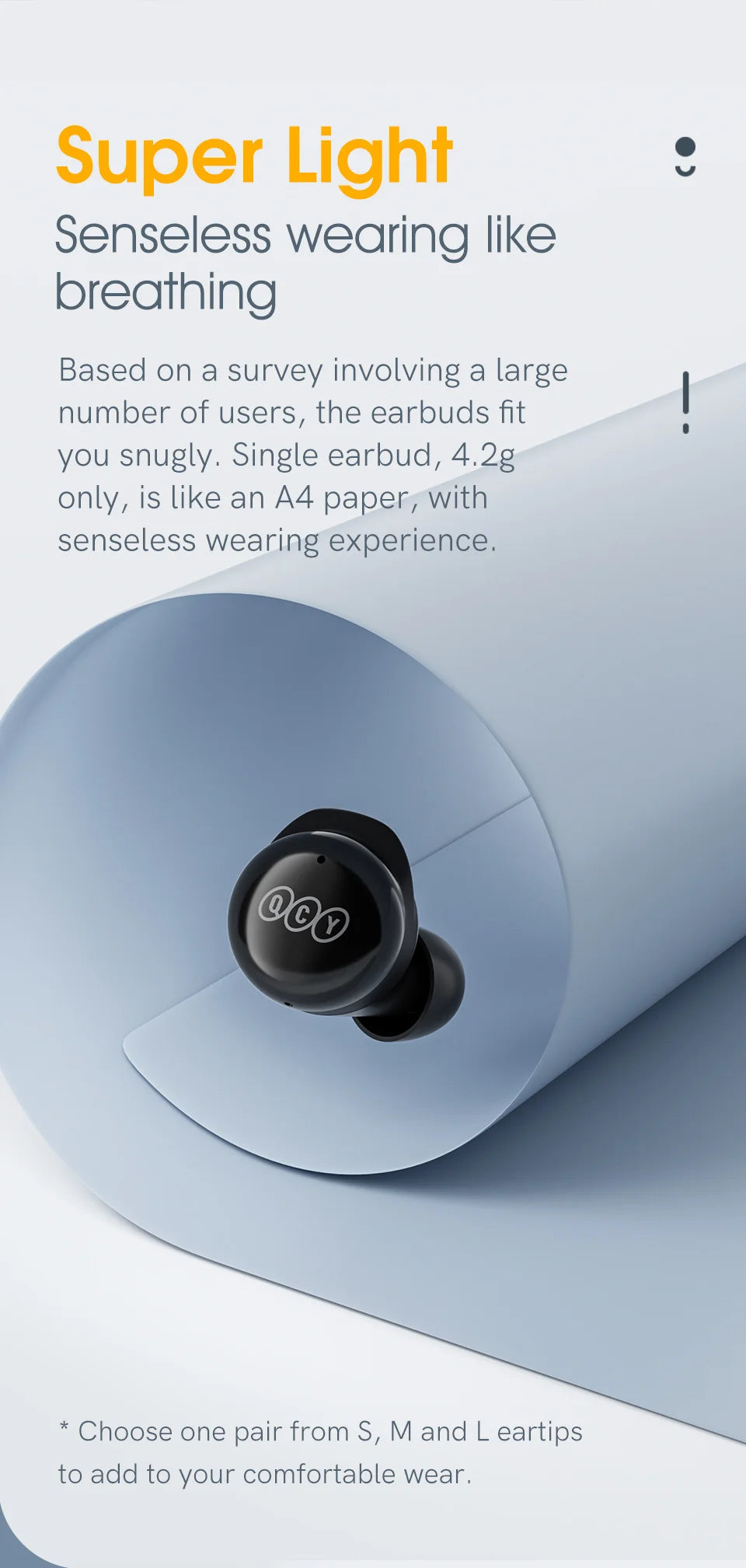 QCY T17 Bluetooth 5.1 Earbuds – 26H Battery, HIFI Sound