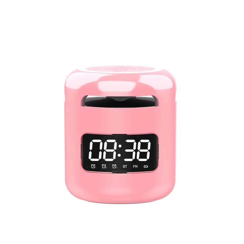Lefon JM01 Bluetooth Speaker with Alarm Clock, Night Light & FM Radio – 5W 360° Mini Sound