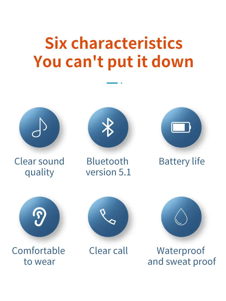 GDLYL Bluetooth 5.3 Business Headset | ENC Mic & 10H Playtime
