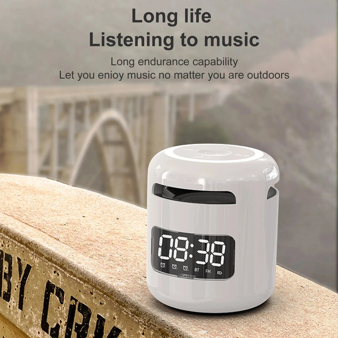 Lefon JM01 Bluetooth Speaker with Alarm Clock, Night Light & FM Radio – 5W 360° Mini Sound