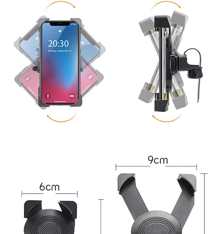 Universal 360° Stroller & Bike Phone Mount – Hands-Free Holder for Parents on the Go
