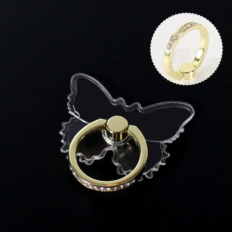 Luxury Butterfly Finger Ring Phone Holder – WSSHE A21 Stand