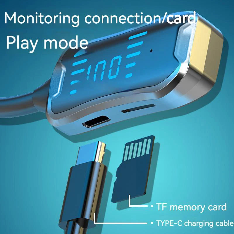 Newmsnr Bluetooth 5.4 Neckband – ANC, 30H Playtime, LED