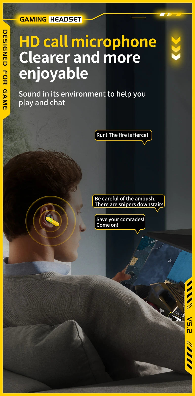 Gearix TWS Wireless Earbuds – Noise Cancelling & Waterproof