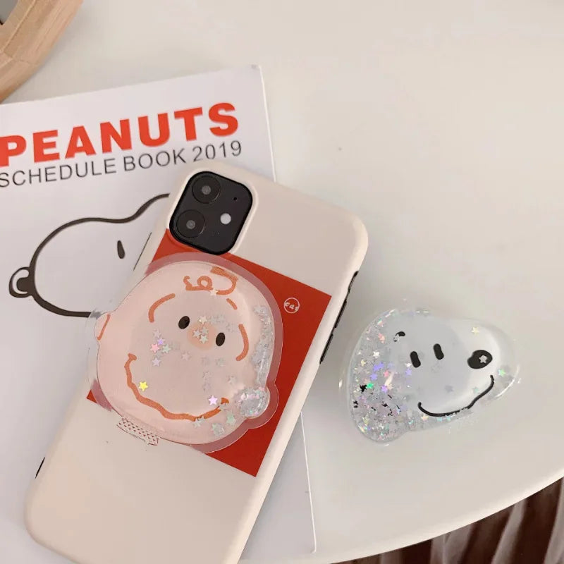 Snoopy Finger Ring Phone Stand – Cute Retractable Holder for iPhone