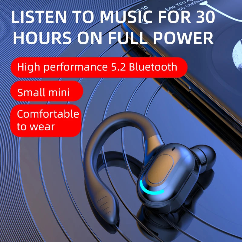 DISOUR M-F8 Bluetooth 5.2 Ear-Hook Headset | ANC & 20H Playtime
