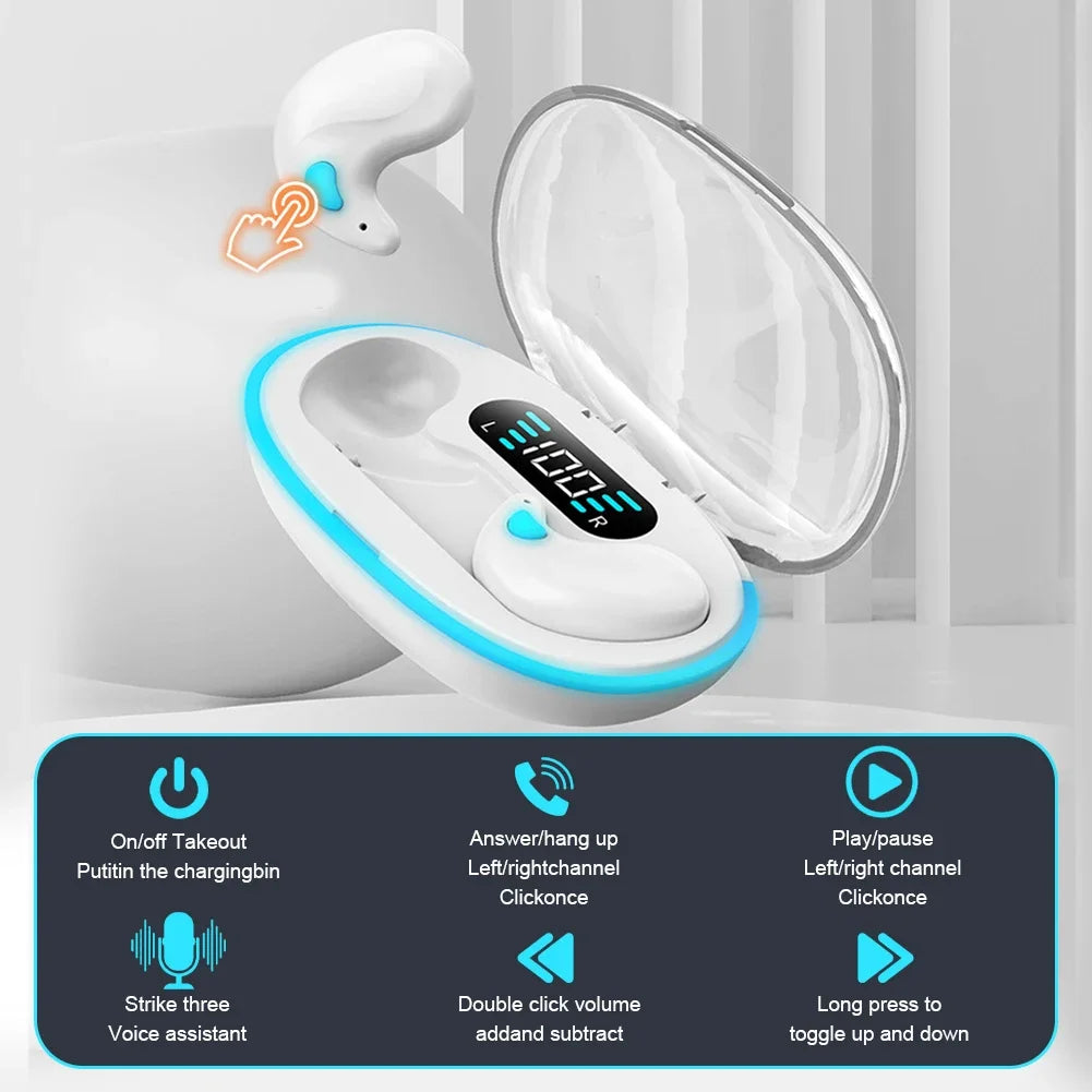 Shunmaii X55 Sleep Earbuds – Bluetooth 5.3 Noise Cancelling In-Ear