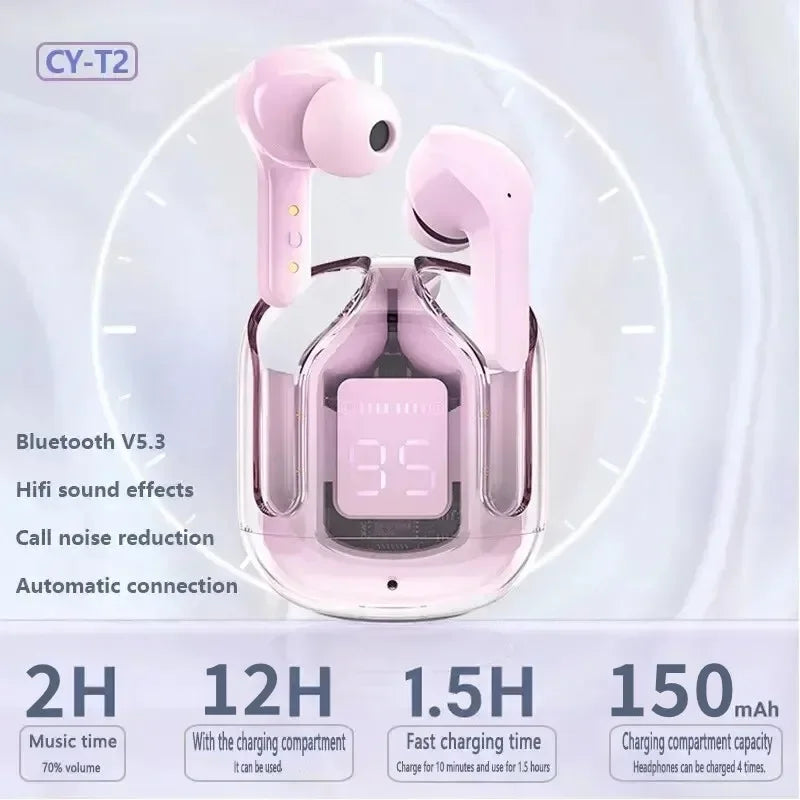 VYOPBC Original T2 Bluetooth Earphones | HiFi In-Ear 24H Playtime