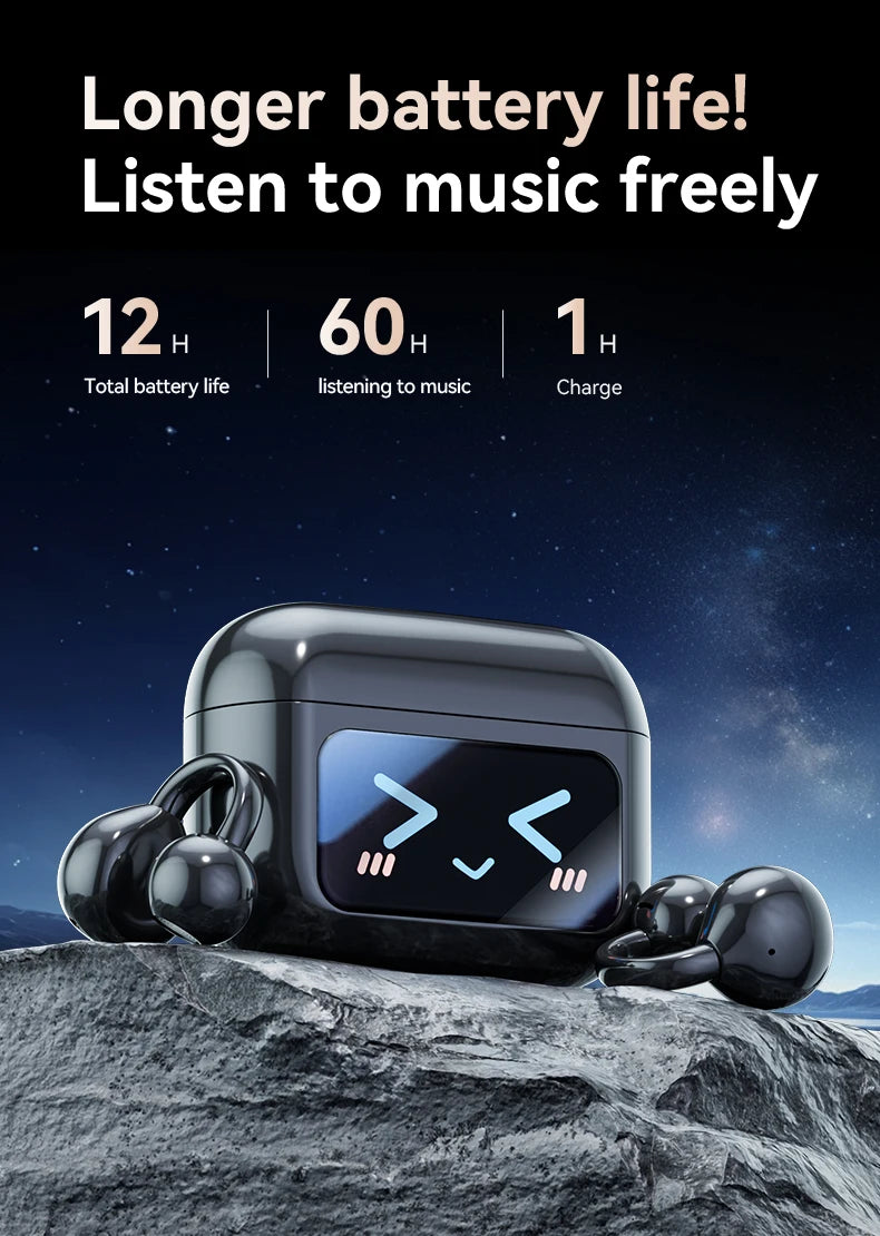 WJOY M100 Bluetooth 5.4 Clip-On Earphones – Translation & Waterproof