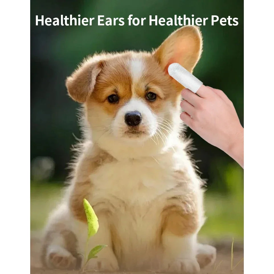 50PCS Pet Ear Cleaning Wipes – Gentle Dog & Cat Ear Cleaner Pads – grooming kit