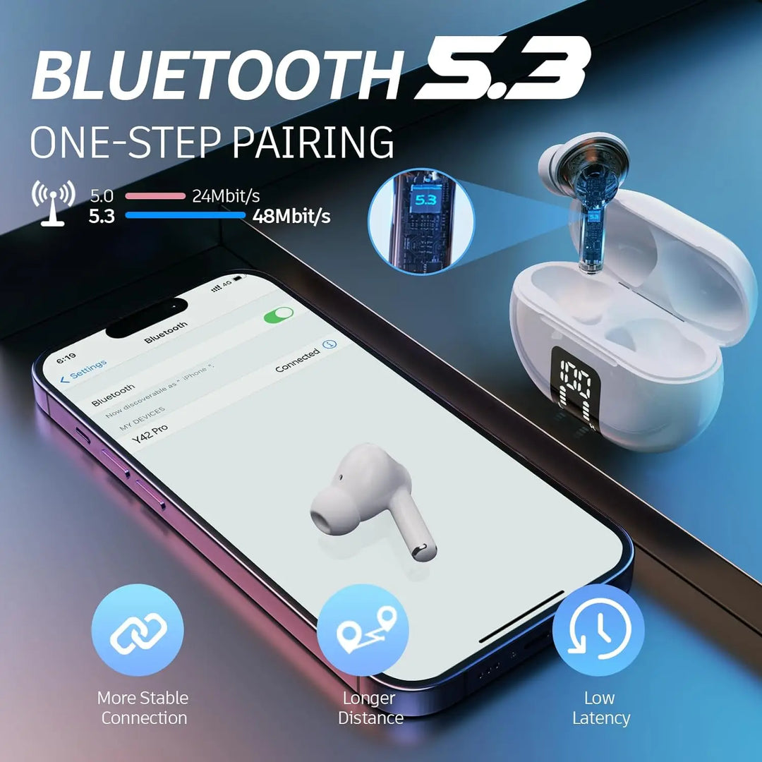 FYUERO ANC In-Ear Earphones – Bluetooth 5.3, Waterproof, 4 Drivers – audio-accessory