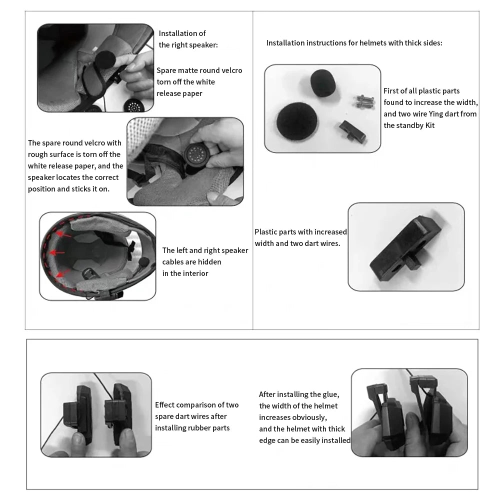 Kebidumei Helmet Bluetooth Headset – Waterproof, Noise Cancelling, 72h Battery