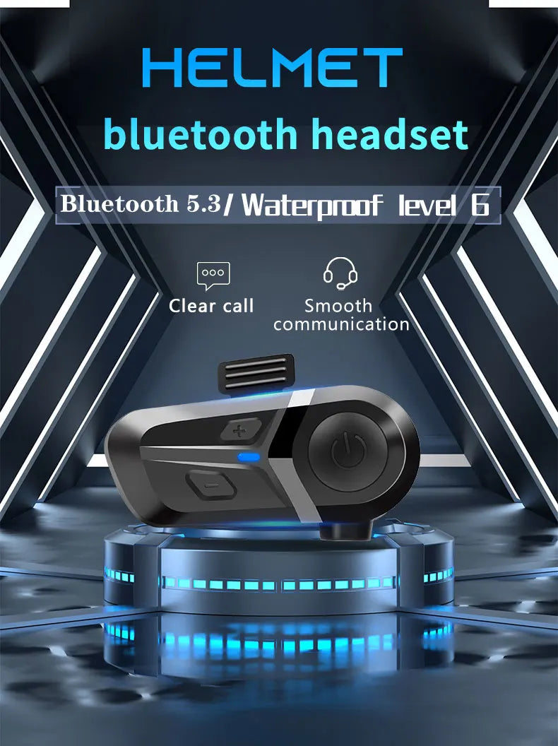 Helmet Bluetooth Headset – Wireless CE/FCC Certified
