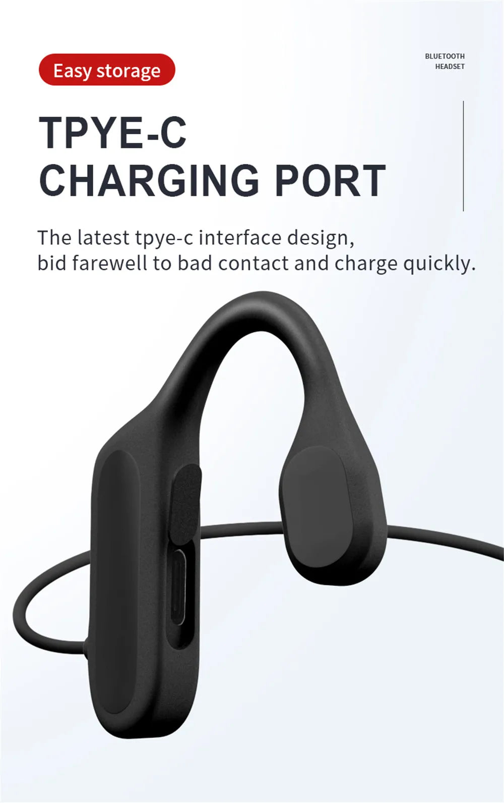 Kebidumei BL09 Bluetooth 5.2 Ear Hook – IPX5, 15H Play
